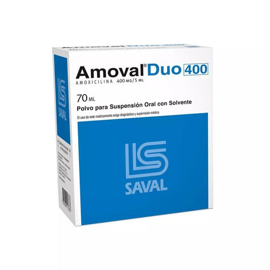 Amoval DUO susp 400mg/5mL 70 mL