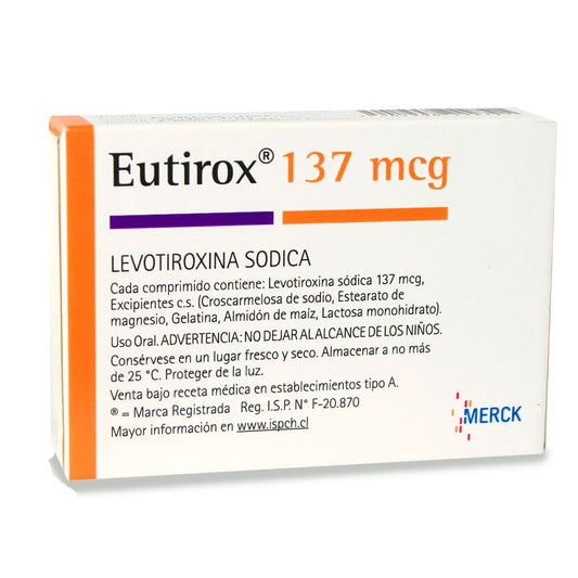 Eutirox 137 mcg 50 Comprimidos