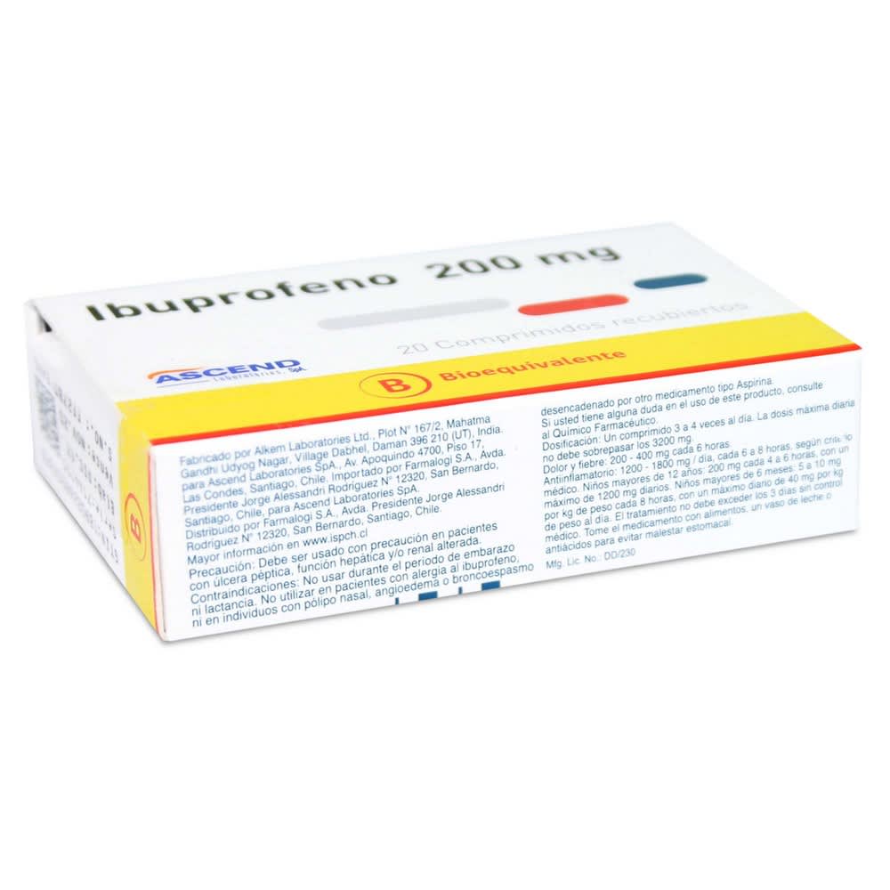 IBUPROFENO COM 200MG 20 [ASCEND]