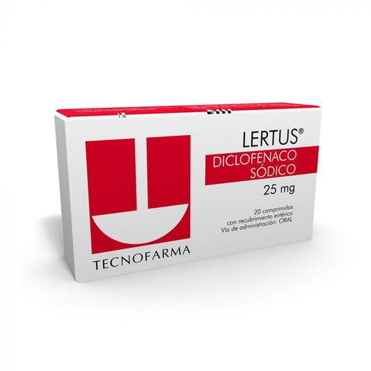 Lertus 25 mg x 20 comprimidos (Diclofenaco)