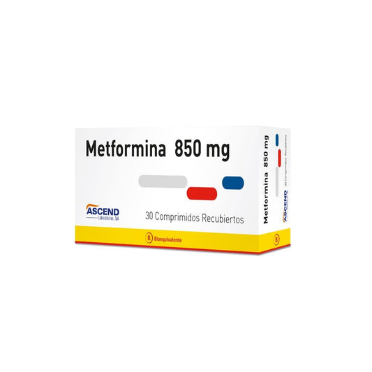 Metformina COM 850mg 30 comprimidos recubiertos